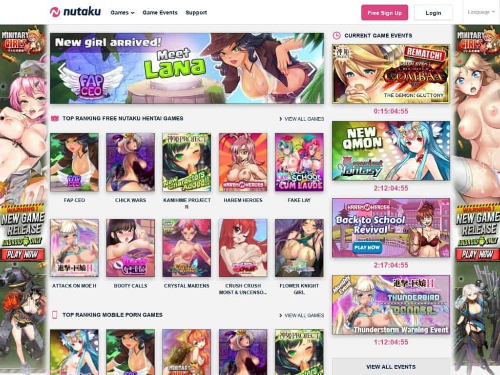 jeux présents sur nutaku