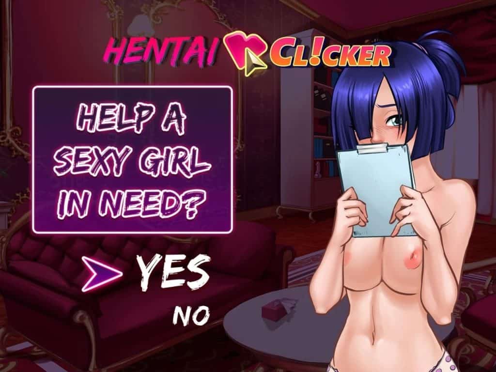 écran de lancement du jeu hentai clicker